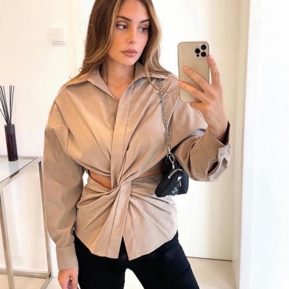 Zara Cut Out Shirt - Picture 3 of 12